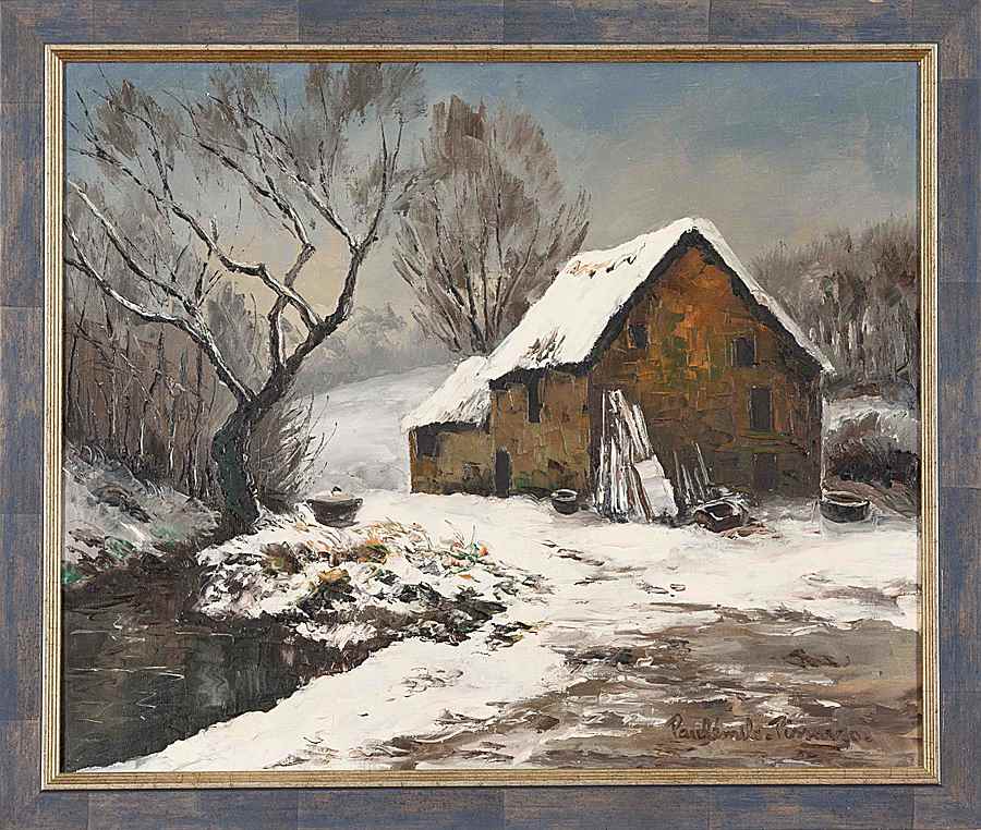 La Chaumière et le ruisseau à Cantepie - Paulémile Pissarro (1884 - 1972)